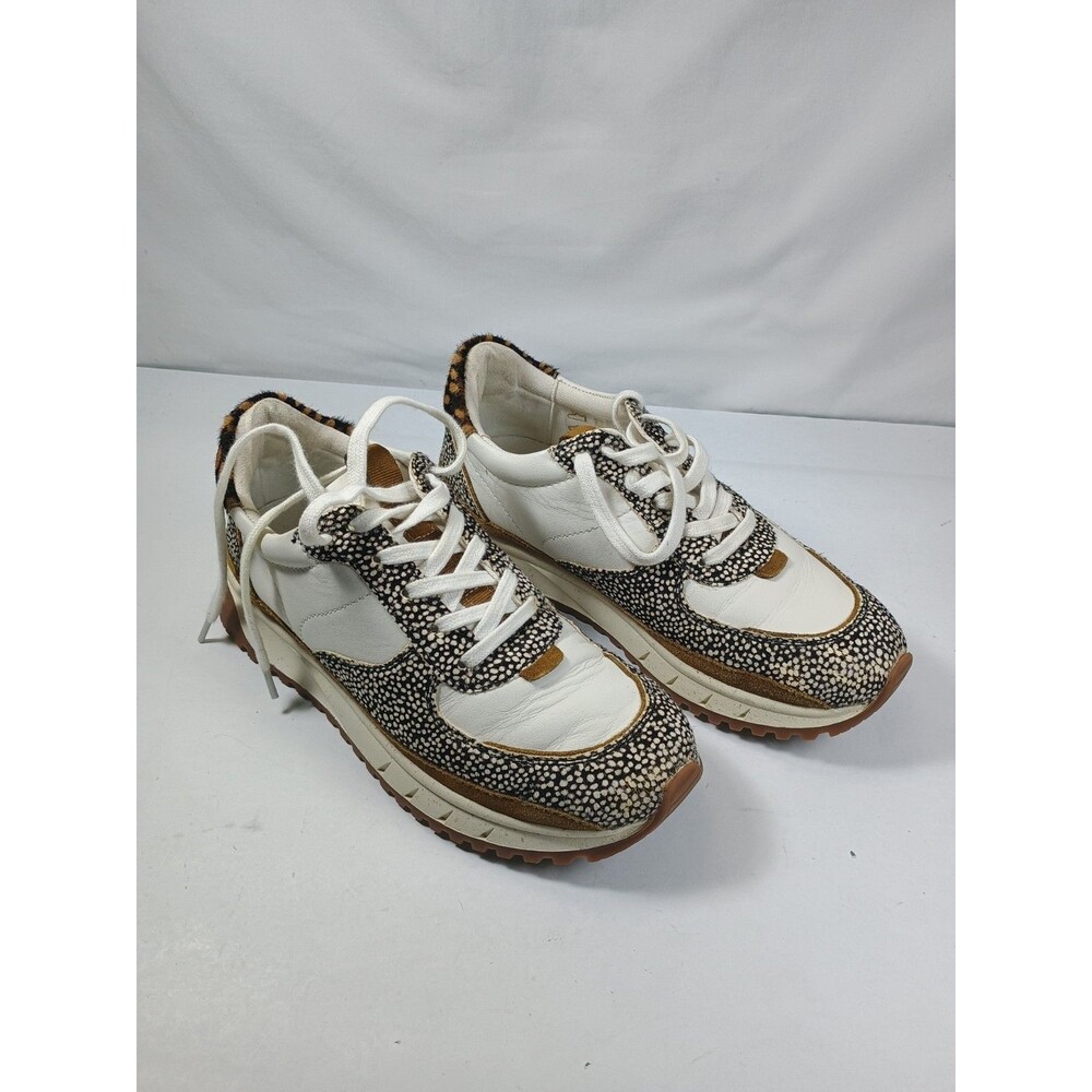 Madewell Kickoff Trainer Sneakers Spottd Animal Print Size 6 (Was Floor Model)